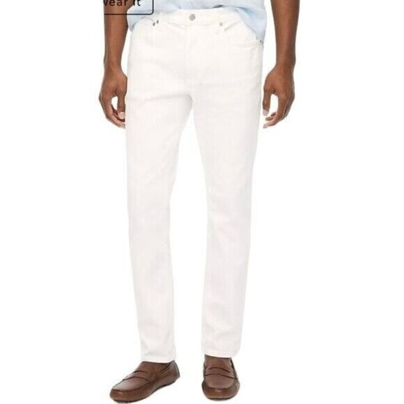 J. CREW Straight Fit Slim Signature Flex White Jeans NEW - Picture 1 of 10